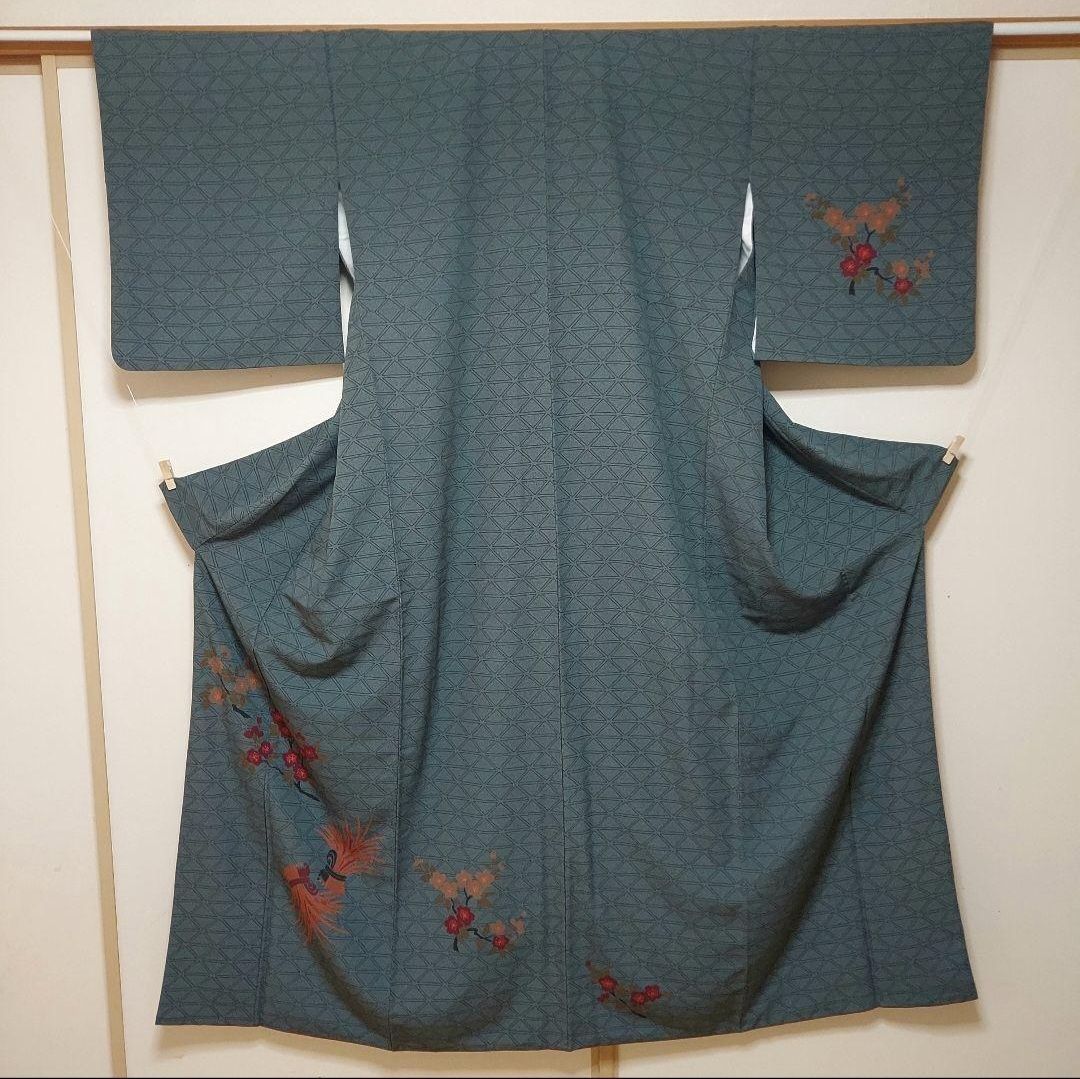 ポリエステル着物専門店in.style◇付下げ訪問着◇袷◇広衿◇撫松庵