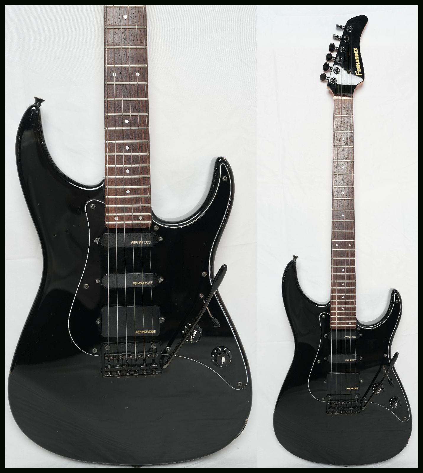 felnandes fr50ブラックエレキギター ☆FERNANDES☆FR-50 BLACK 24フレット仕様 90年代 日本製 SSH