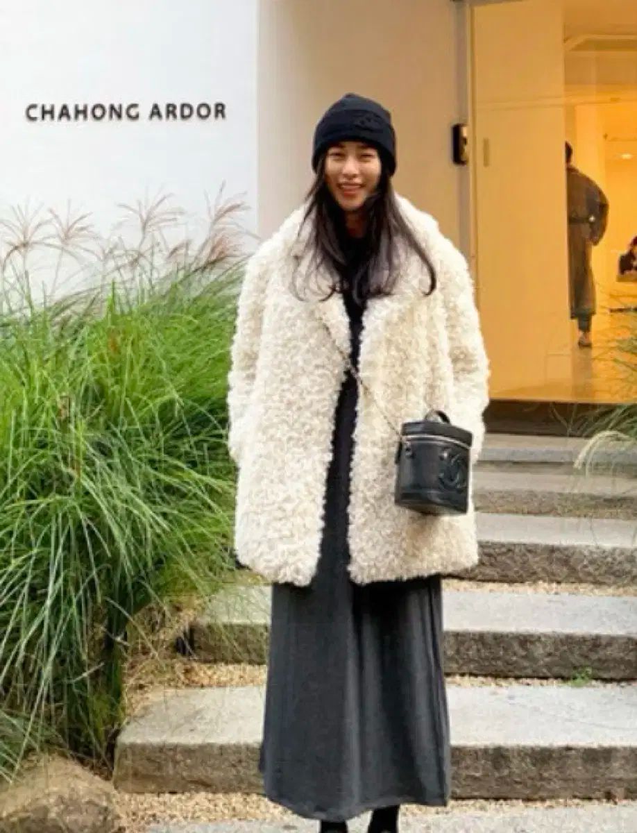 ビフィショップ フェイクファー エコファー ボアジャケット F