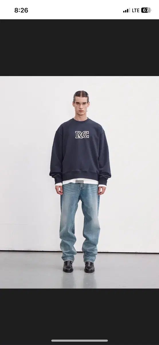 レクト RC ロゴ ネイビー スウェット メンズ F