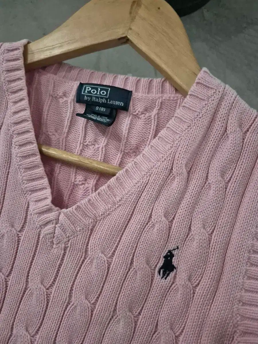 ポロラルフローレン ピンク色 ニット ベスト サイズは S 8