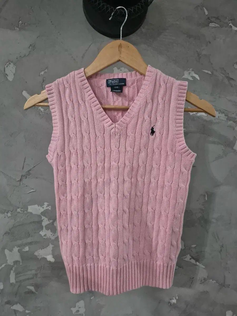 ポロラルフローレン ピンク色 ニット ベスト サイズは S 8