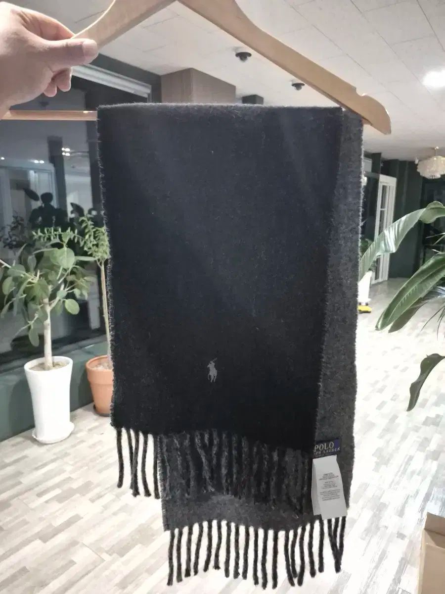 ポロラルフローレン マフラー グレー ブラック