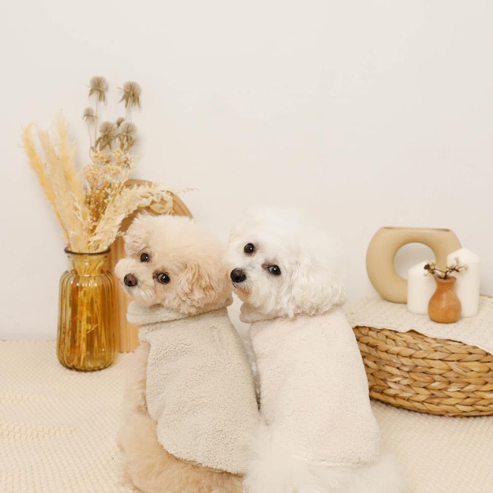  旅行 お出かけ おしゃれ かわいい S|ベージュ 小型犬 ブランド ドッグウェア 服 トイプードル 犬 リバーシブルキルティングボアベスト チワワ モンシェリ moncheri その他 犬用品