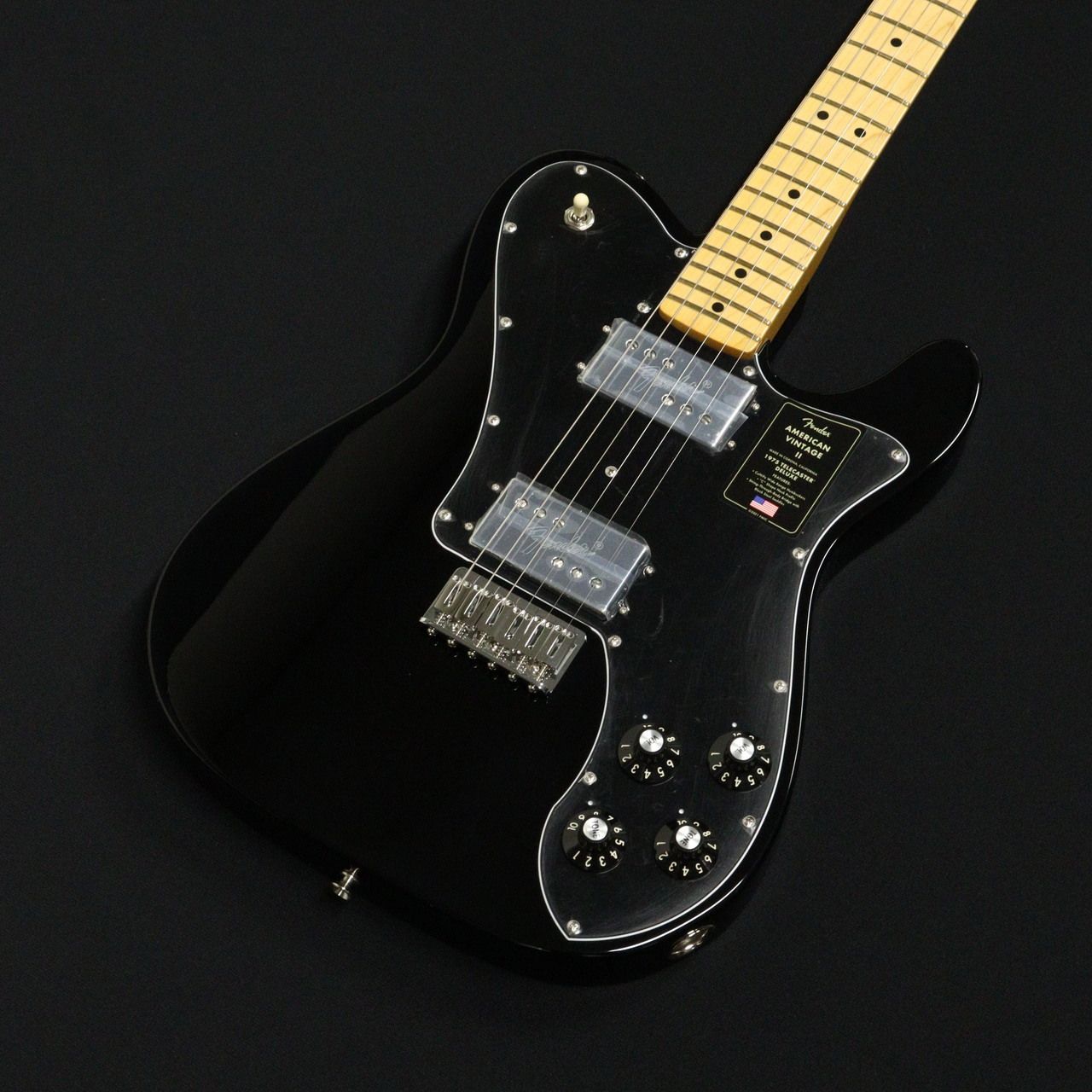 現物画像 Fender AMERICAN VINTAGE II 1975 TELECASTER DELUXE Black