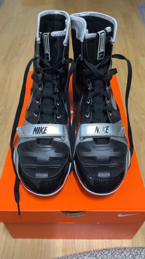 280 NIKE ハイパーKO ボクシング シューズ ブラック シルバー