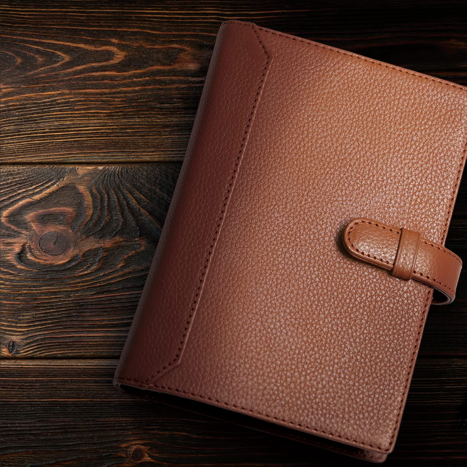 BLUE SINCERE システム手帳 A5 サイズ 本革 6穴 リング 手帳カバー 牛革 植物タンニン鞣し レザー バインダー ペンホルダー カードポケット 付き Systemy2 システミー2 STC2 バーミリオンレッド