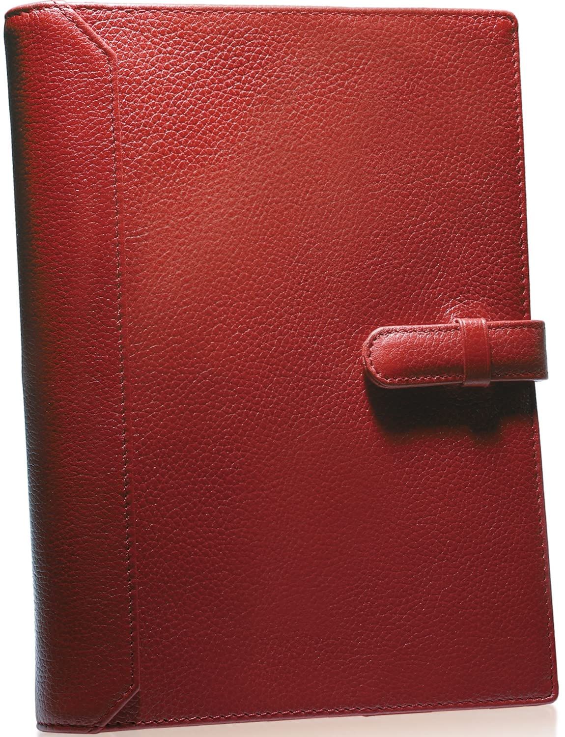 BLUE SINCERE システム手帳 A5 サイズ 本革 6穴 リング 手帳カバー 牛革 植物タンニン鞣し レザー バインダー ペンホルダー カードポケット 付き Systemy2 システミー2 STC2 バーミリオンレッド