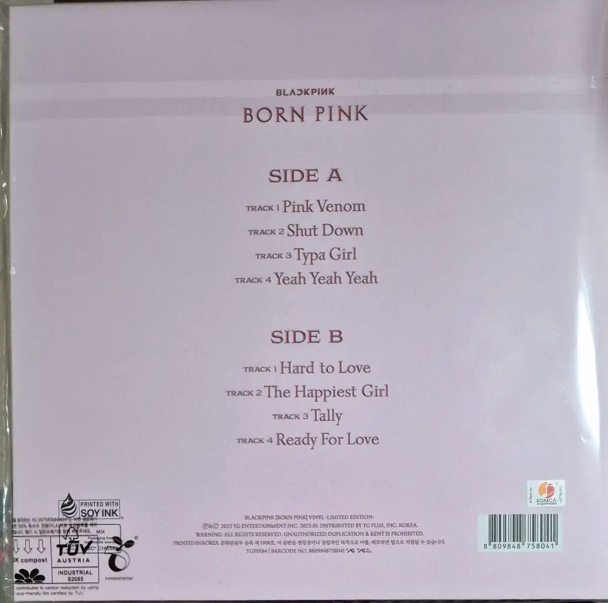 粘着式未開封 BLACKPINK Born Pink モデル LP ボックスアルバム