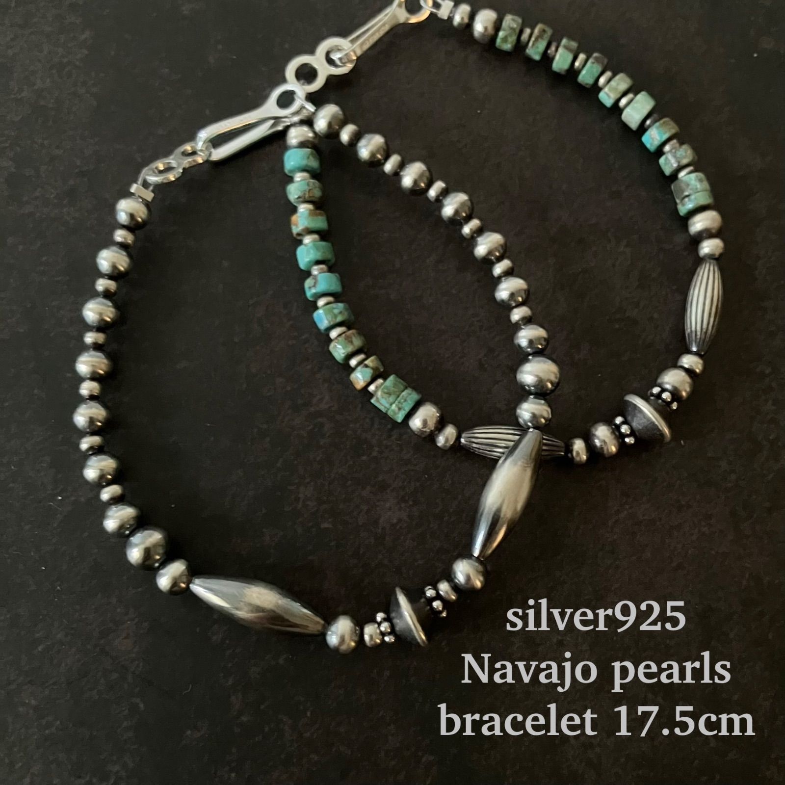 silver925ナバホパールのブレスレット17.5cmレディース vywtqfo