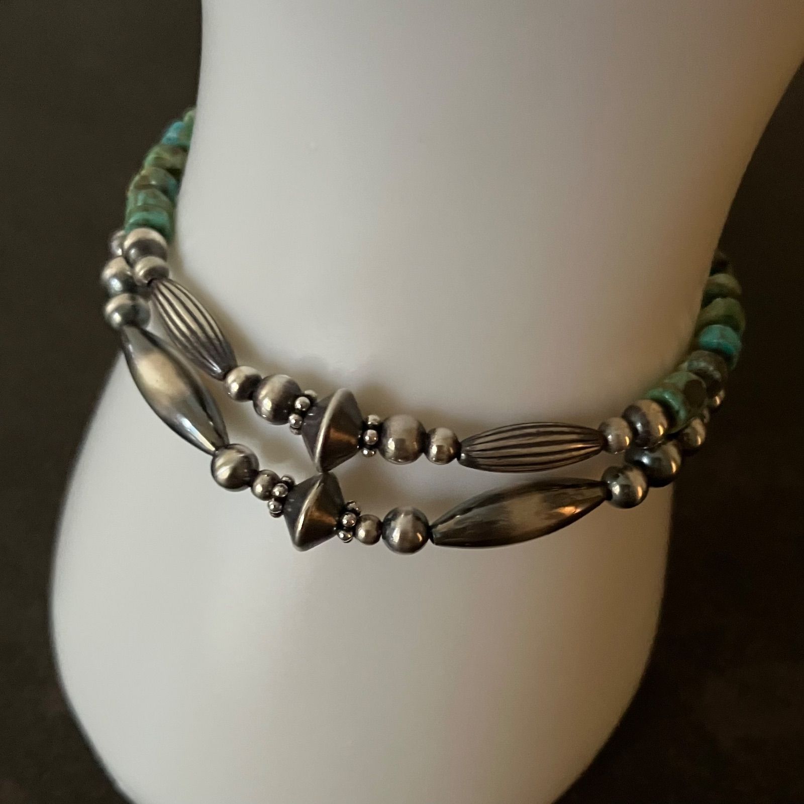 silver925ナバホパールのブレスレット17.5cmレディース