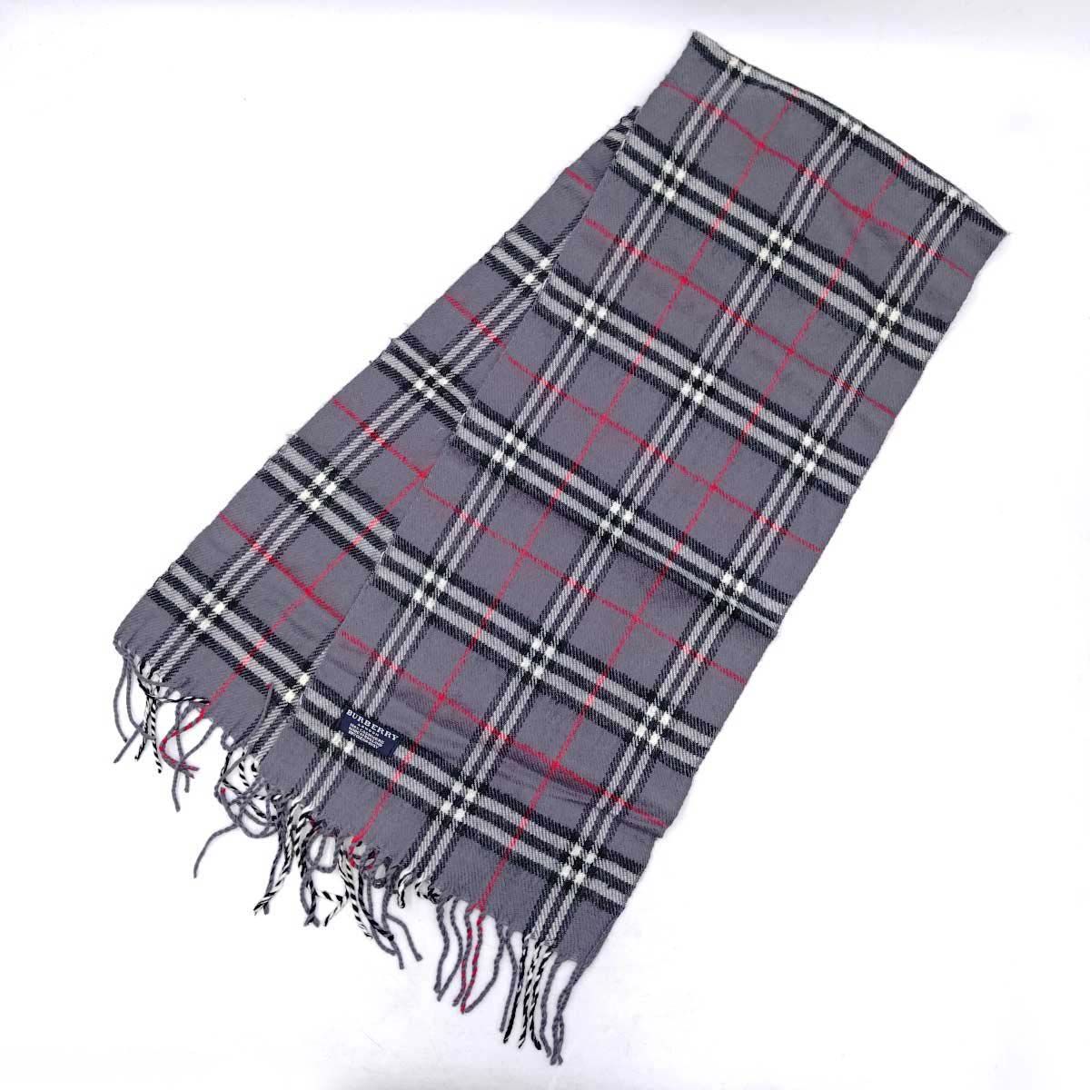 ♥ バーバリー ノバチェック カシミヤ マフラー 英国製 BURBERRY