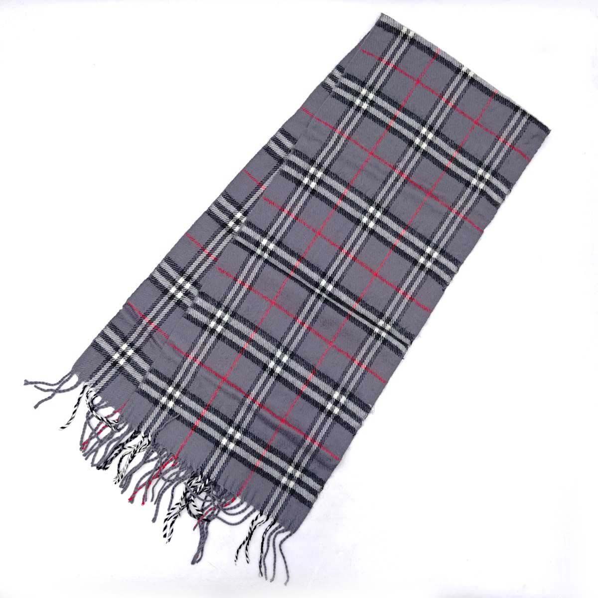  ♥ バーバリー ノバチェック カシミヤ マフラー 英国製 BURBERRY マフラー 小物