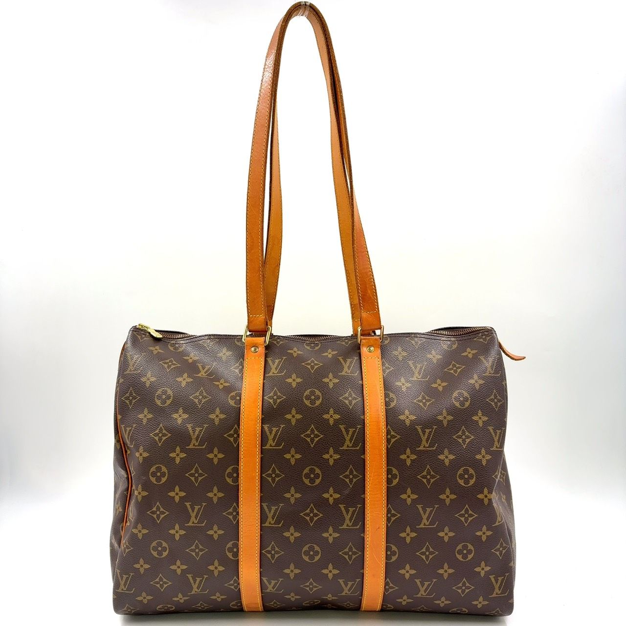 LOUIS VUITTON フラネリー45 モノグラム モノグラム レザー×PVC ブラウン ショルダーバッグ ゴールド M51115