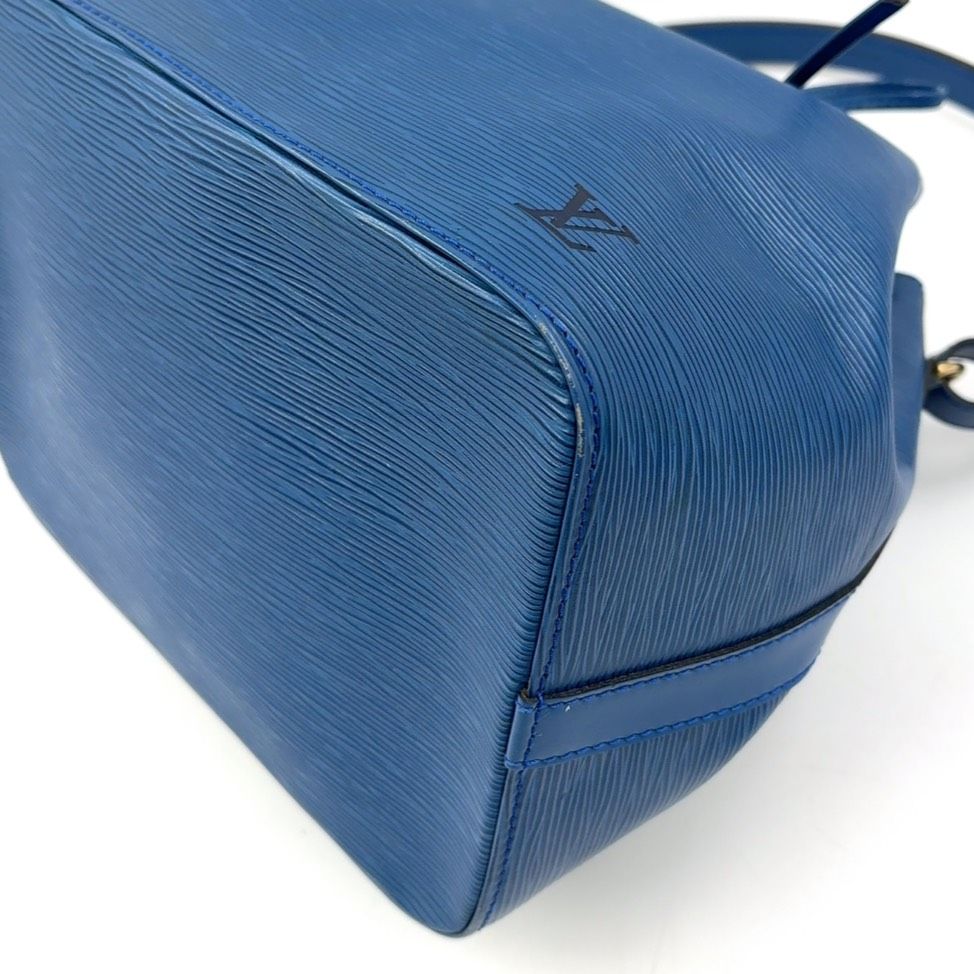 LOUIS VUITTON プチノエ エピ エピ トレドブルー レザー ブルー ショルダーバッグ ゴールド M44105 DECORATOM_COM_BR