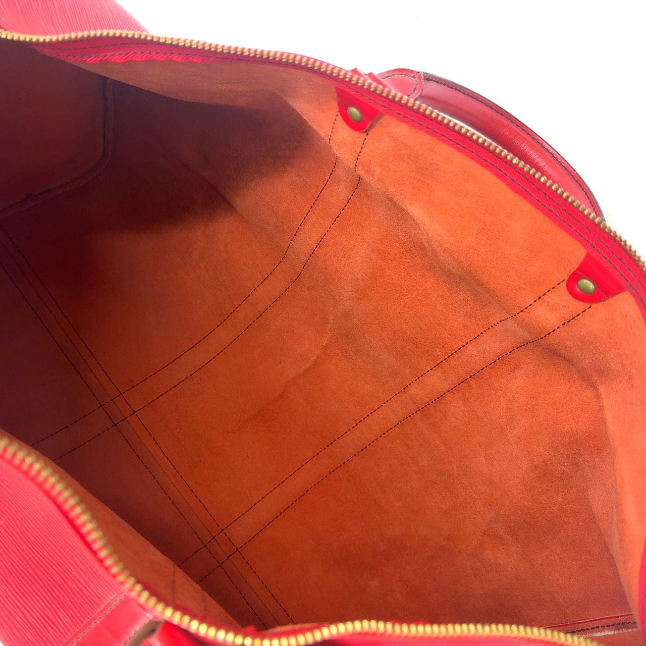 レッド ボストンバッグ