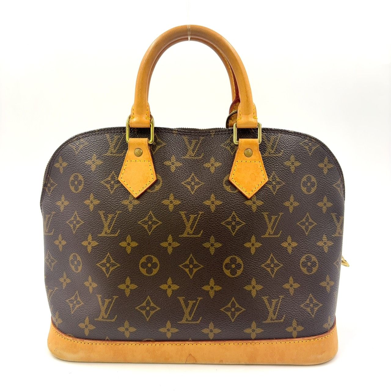 LOUIS VUITTON アルマPM モノグラム モノグラム レザー×PVC ブラウン ハンドバッグ ゴールド M51130