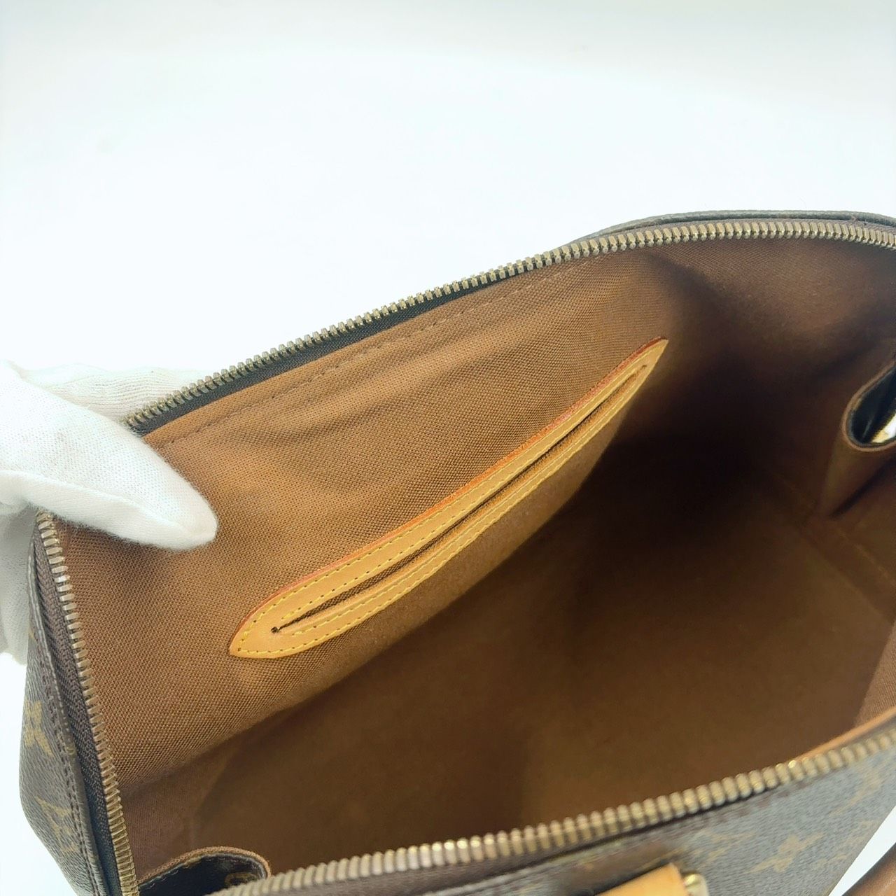 LOUIS VUITTON アルマPM モノグラム モノグラム レザー×PVC ブラウン ハンドバッグ ゴールド M51130 DECORATOM_COM_BR