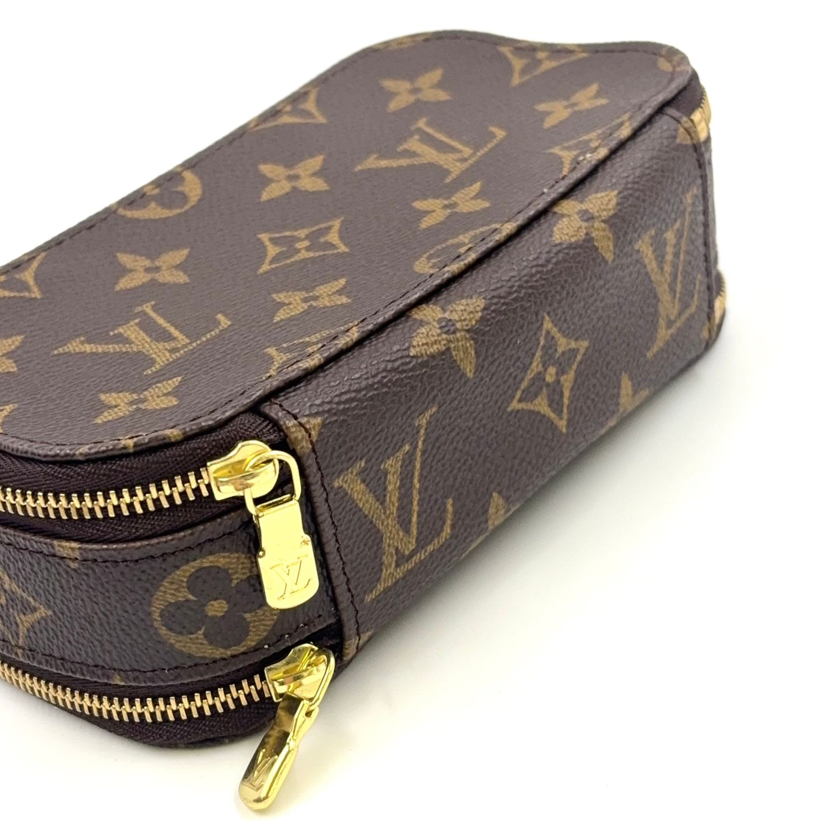 LOUIS VUITTON トゥルース ブラッシュPM モノグラム モノグラム PVC ブラウン コスメポーチ ゴールド M47510 DECORATOM_COM_BR