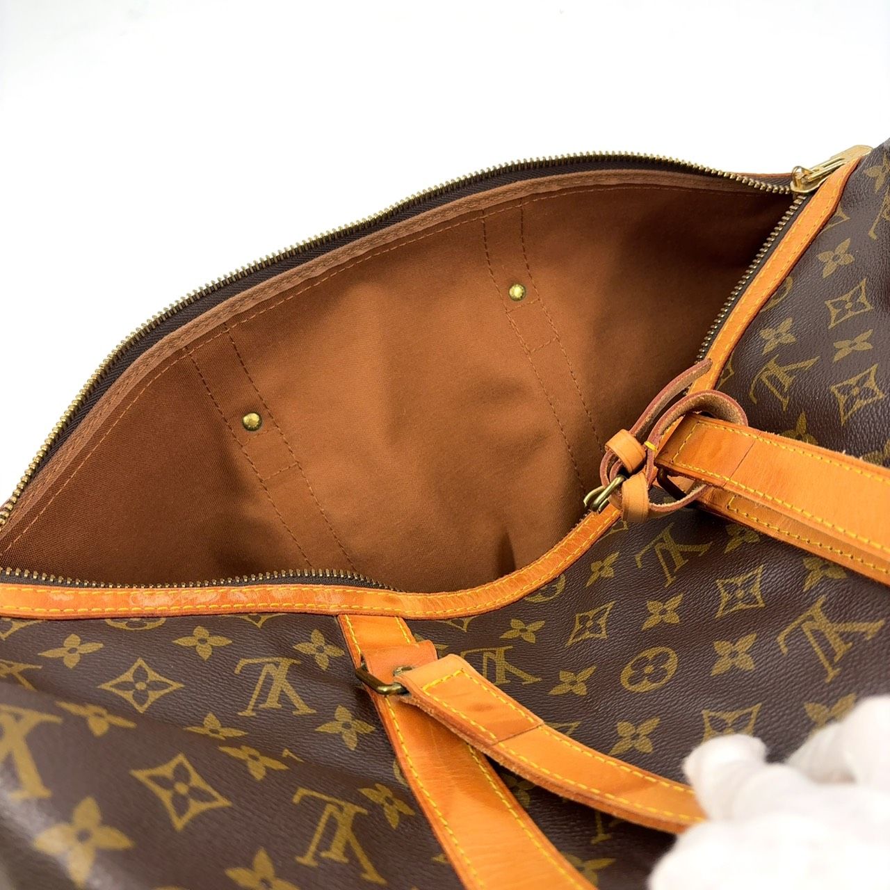 レザー×PVC ブラウン