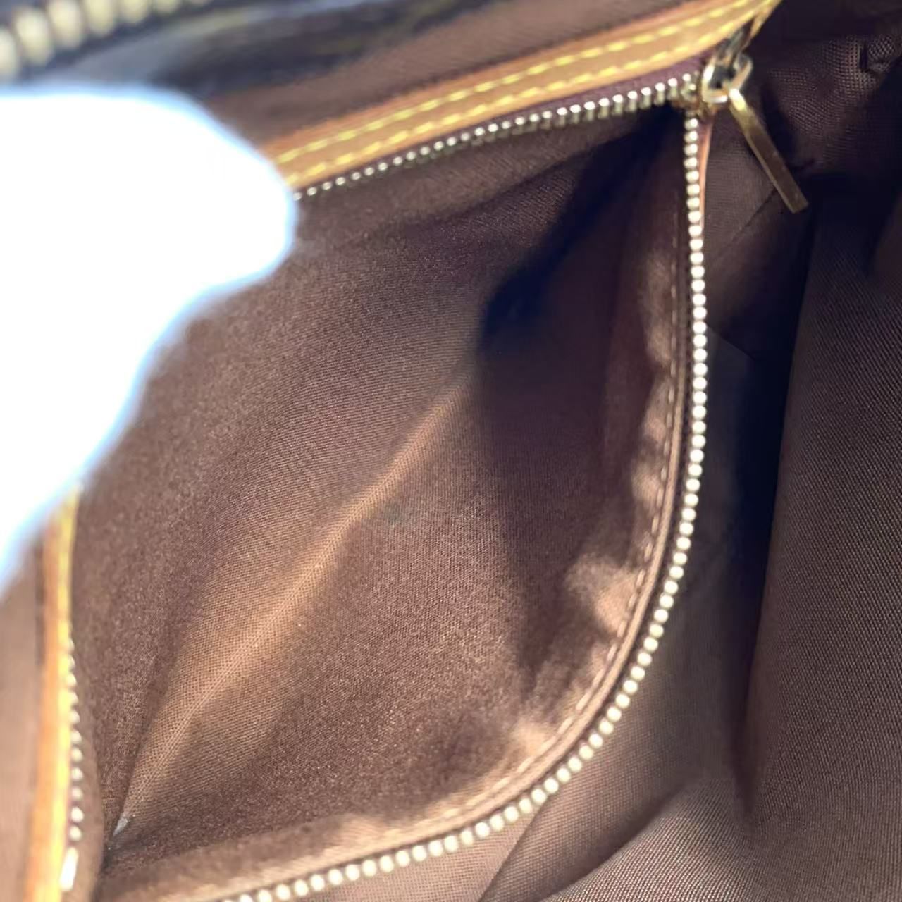 LOUIS VUITTON カバピアノ モノグラム モノグラム レザー×PVC ブラウン トートバッグ ゴールド M51148 DECORATOM_COM_BR