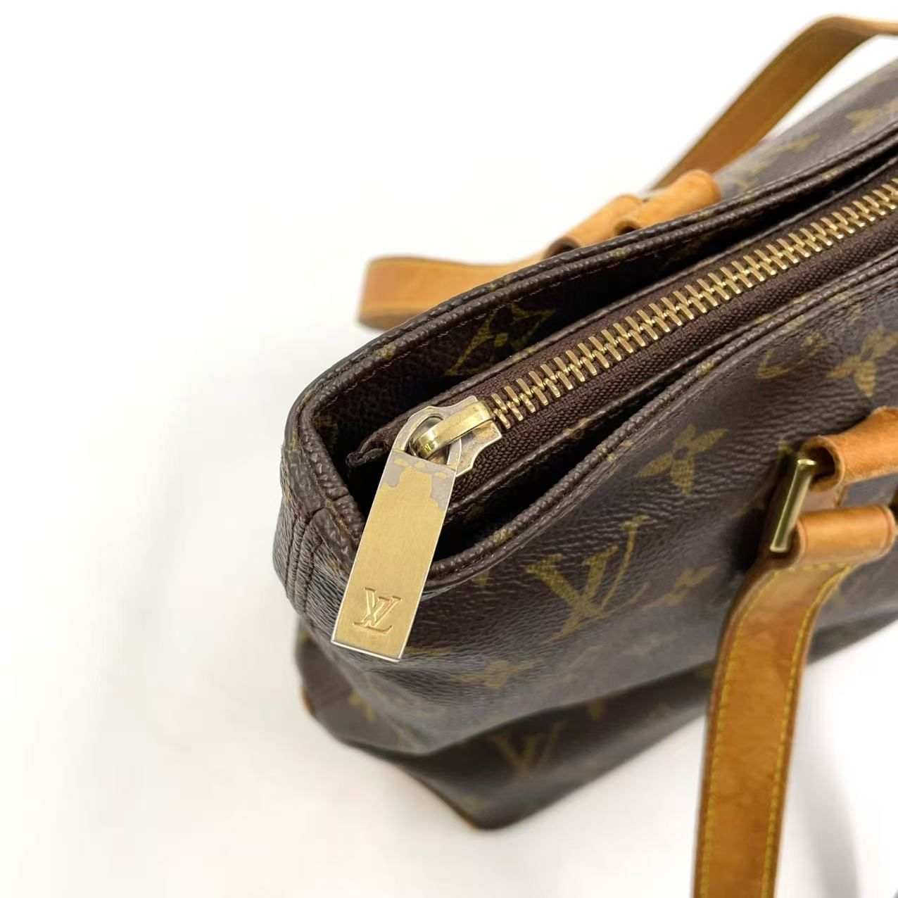 レザー×PVC ブラウン