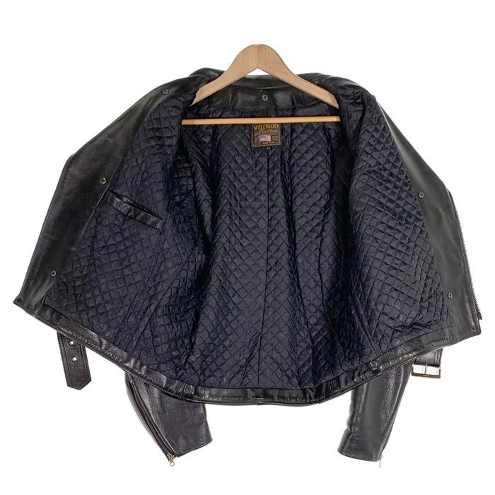 VANSON バンソン C2 レザーダブルライダースジャケット ブラック 現行