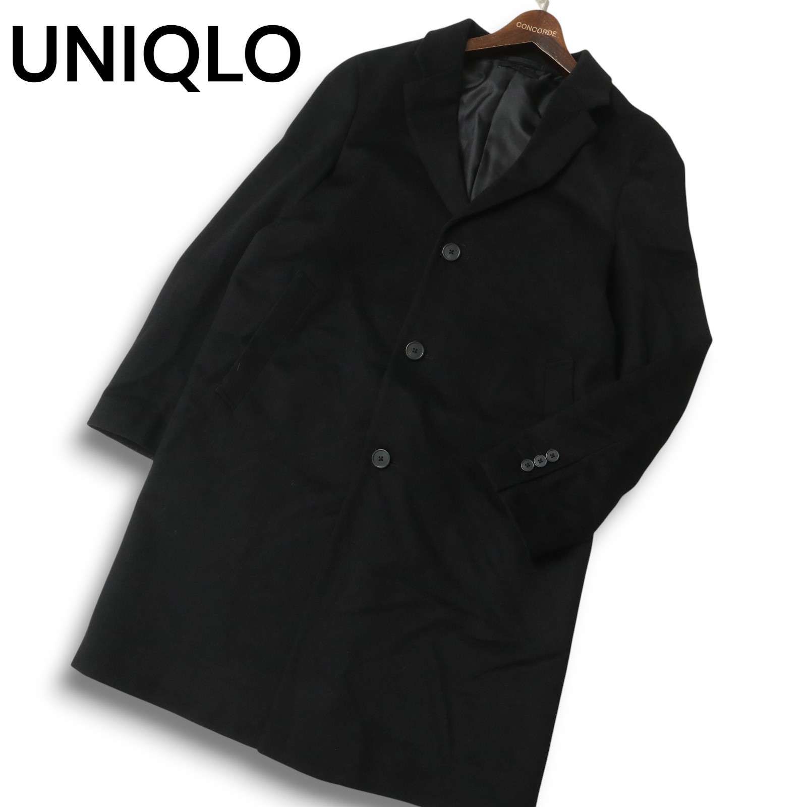 UNIQLO ユニクロ 秋冬 ウール カシミヤ☆ チェスター コート Sz.S
