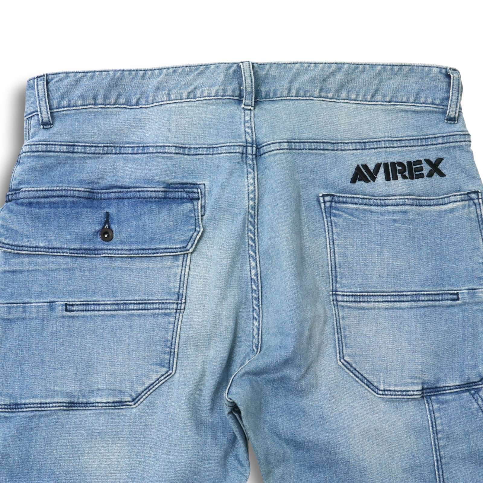 AVIREX アヴィレックス TYPE BLUE 通年 USED加工☆ ストレッチ カーゴ 