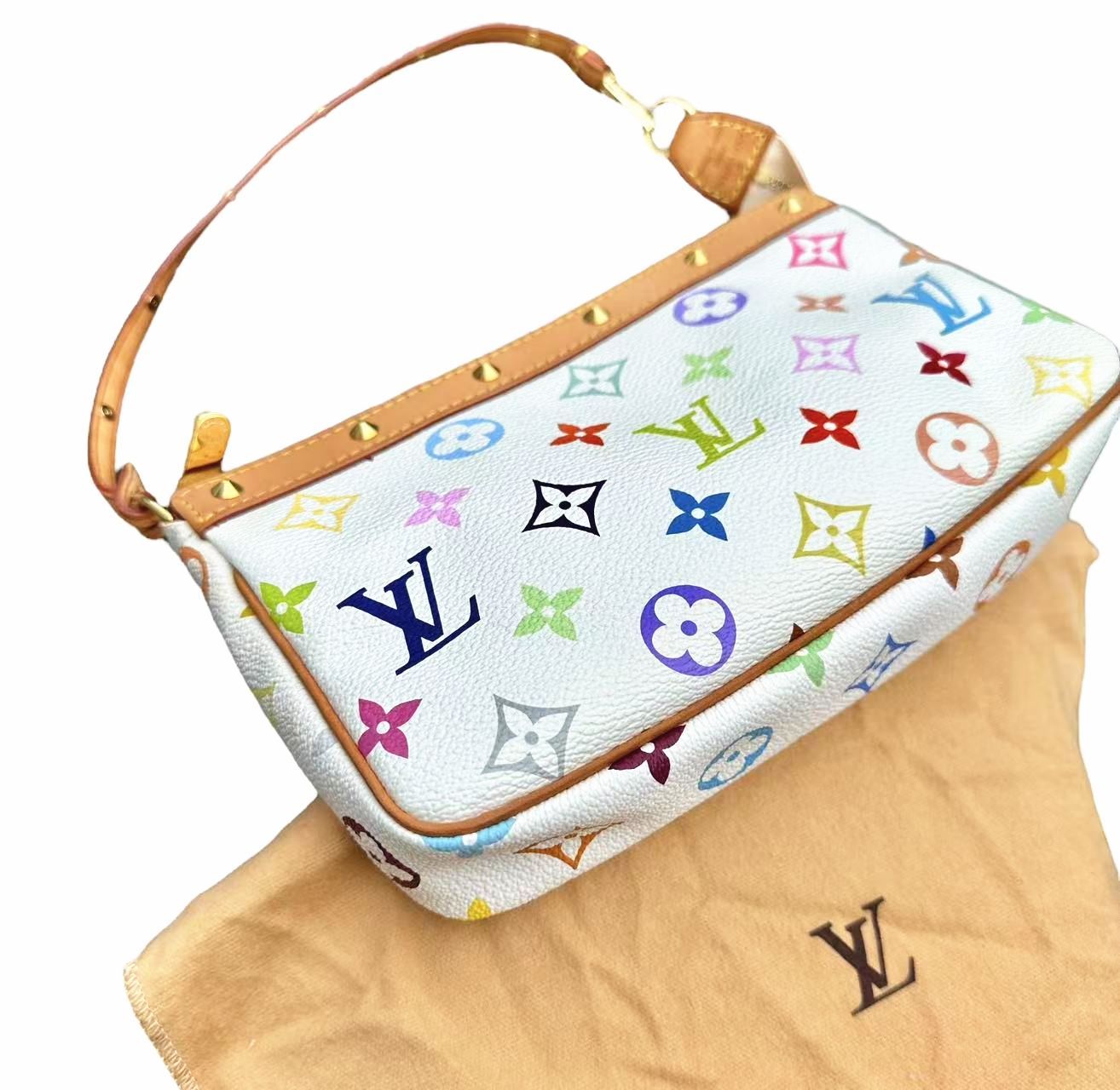 超美品◇本物◇LOUIS VUITTON ルイヴィトンモノグラムマルチカラー白