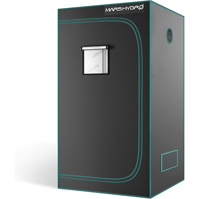 MARS HYDRO 2.6×2.6 アドバンスト グロウテント 80×80×160cm 高反射マイラー1680D 水耕栽培用室内植物栽培用 観察窓 床トレイ 滑らかなジッパー付きTS1000|FC3000|FC-E3000用