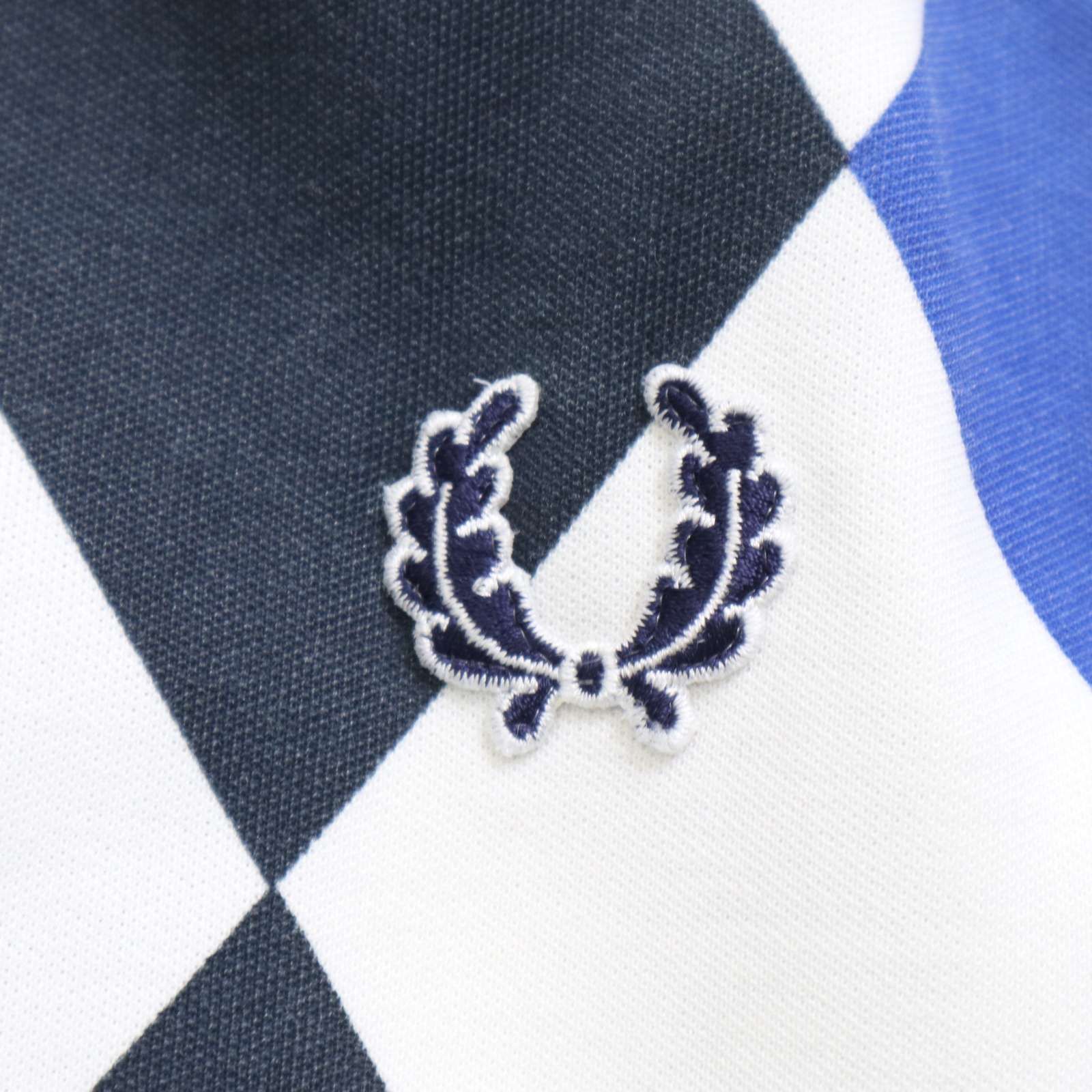 FRED PERRY フレッドペリー 通年 ロゴ刺繍 ダイヤ柄 ブルゾン ジャケット Sz.M　メンズ