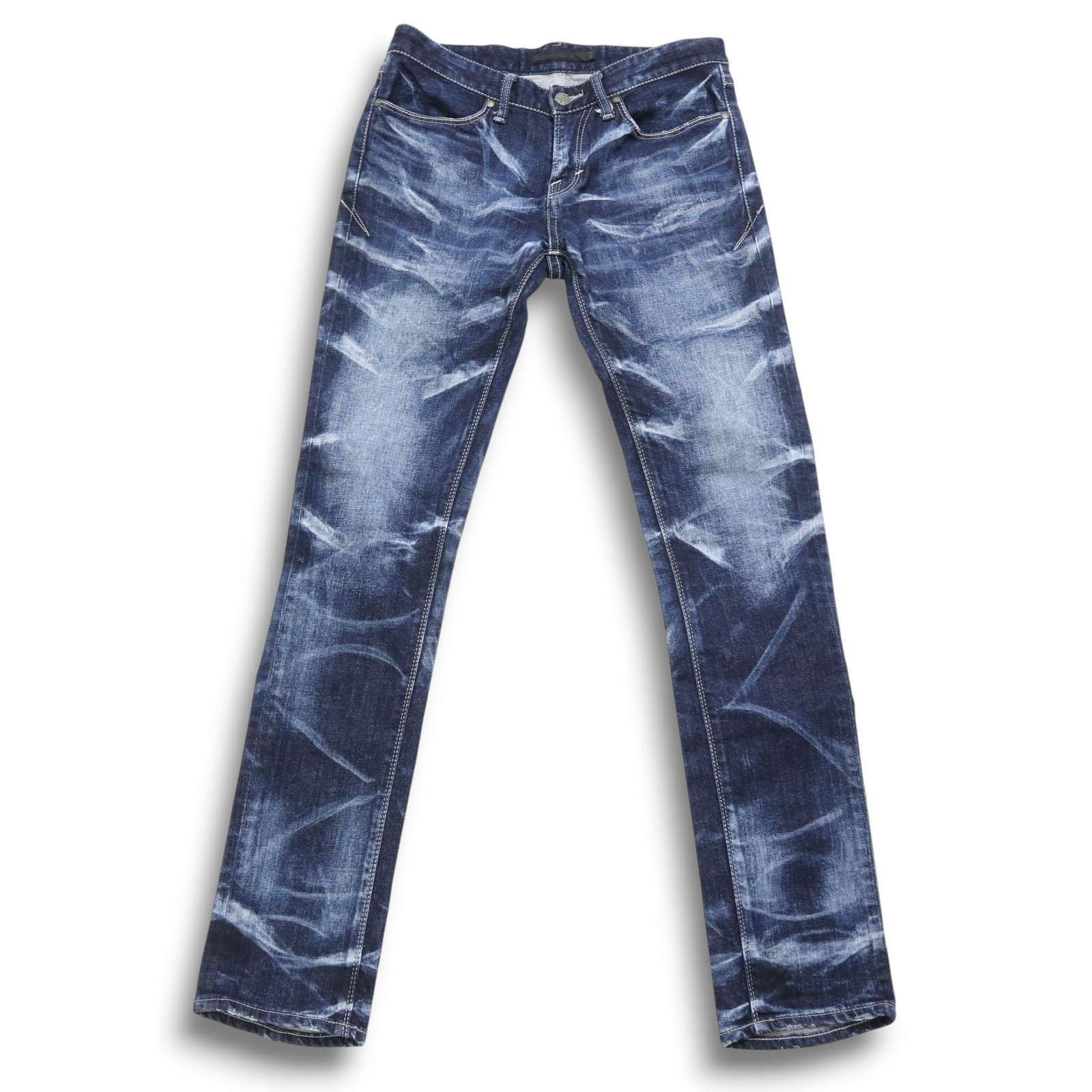 FUGA ダメージ加工デニム 細身 ジーンズ 44 FUGA フーガ ダメージ加工☆ ストレッチ スキニー デニム パンツ