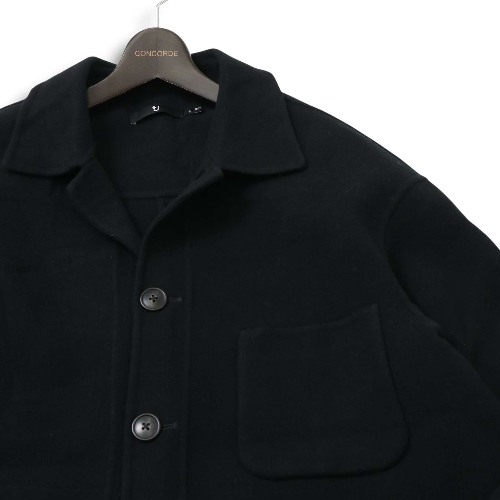 未使用品　ジルサンダー＋UNIQLO ＋J メンズ　ブラック ジャケットL J UNIQLO JILSANDER プラスジェイ ユニクロ ジルサンダー ウール