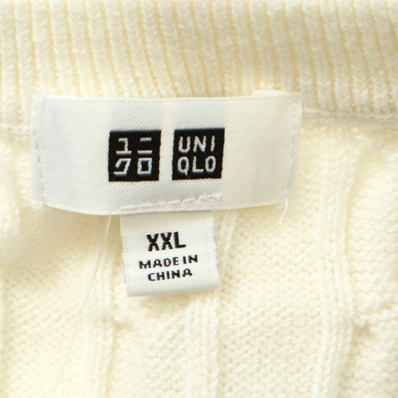 新品 未使用】 UNIQLO ユニクロ コットン カシミヤ ケーブル クルー
