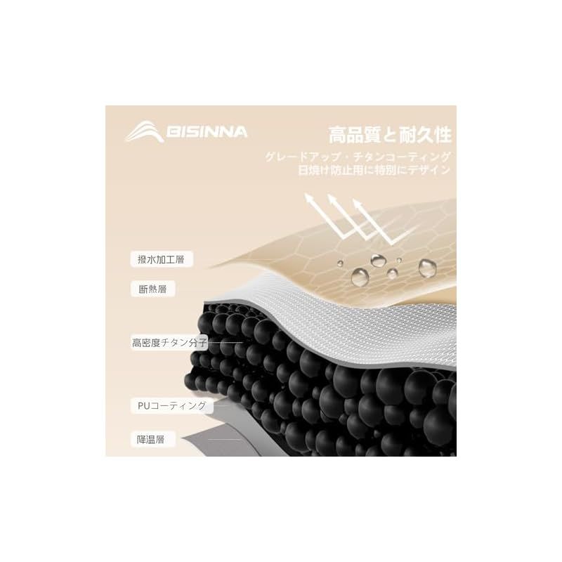 BISINNA ワンタッチテント ロッジ型 2 4人用 UV50 PU2000 設営簡単 自立式 2重層 キャンプ アウトドア 屋敷型 キャノピー 二つ前室ポール付き 収納袋付き 防風防水 お花見