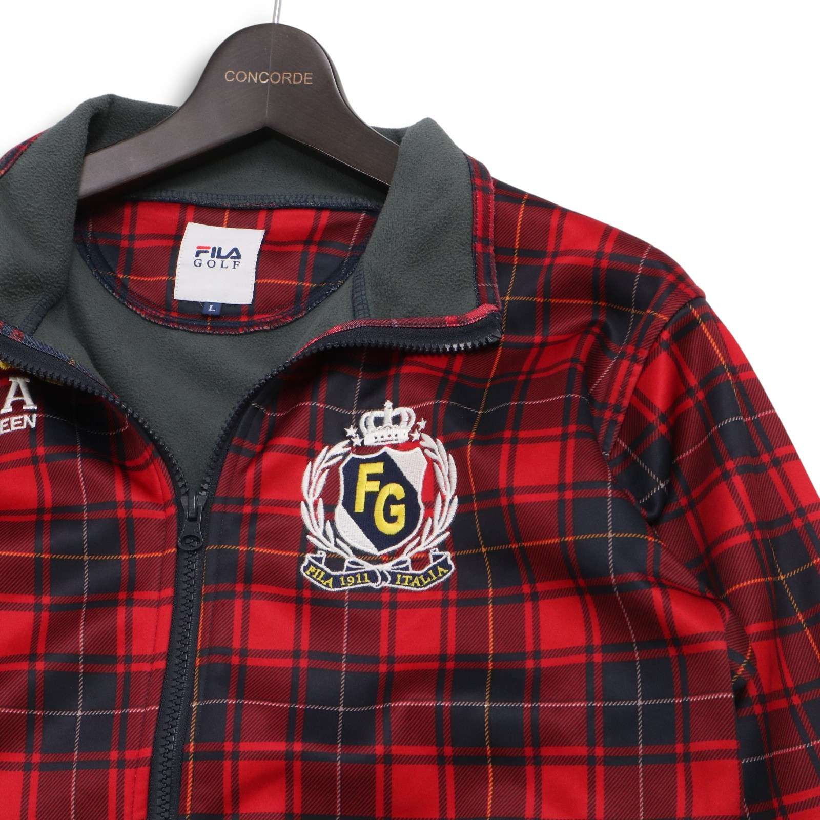 FILA GOLF フィラ ゴルフ 秋冬 裏フリース☆ ロゴ刺繍 チェック