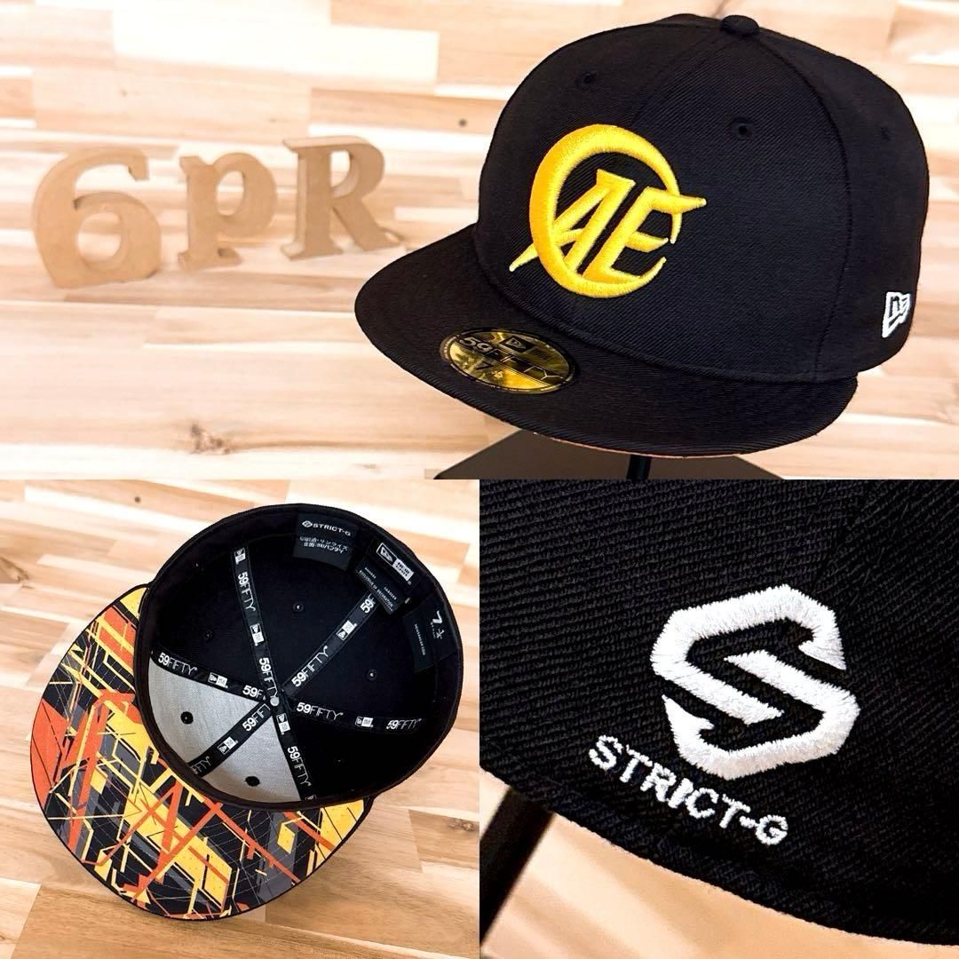 激レア【ニューエラ×ストリクトG】限定コラボ AE エンブレム キャップ 黒×黄 メンズ 激レア【ニューエラ×ストリクトG】限定コラボ AE エンブレム