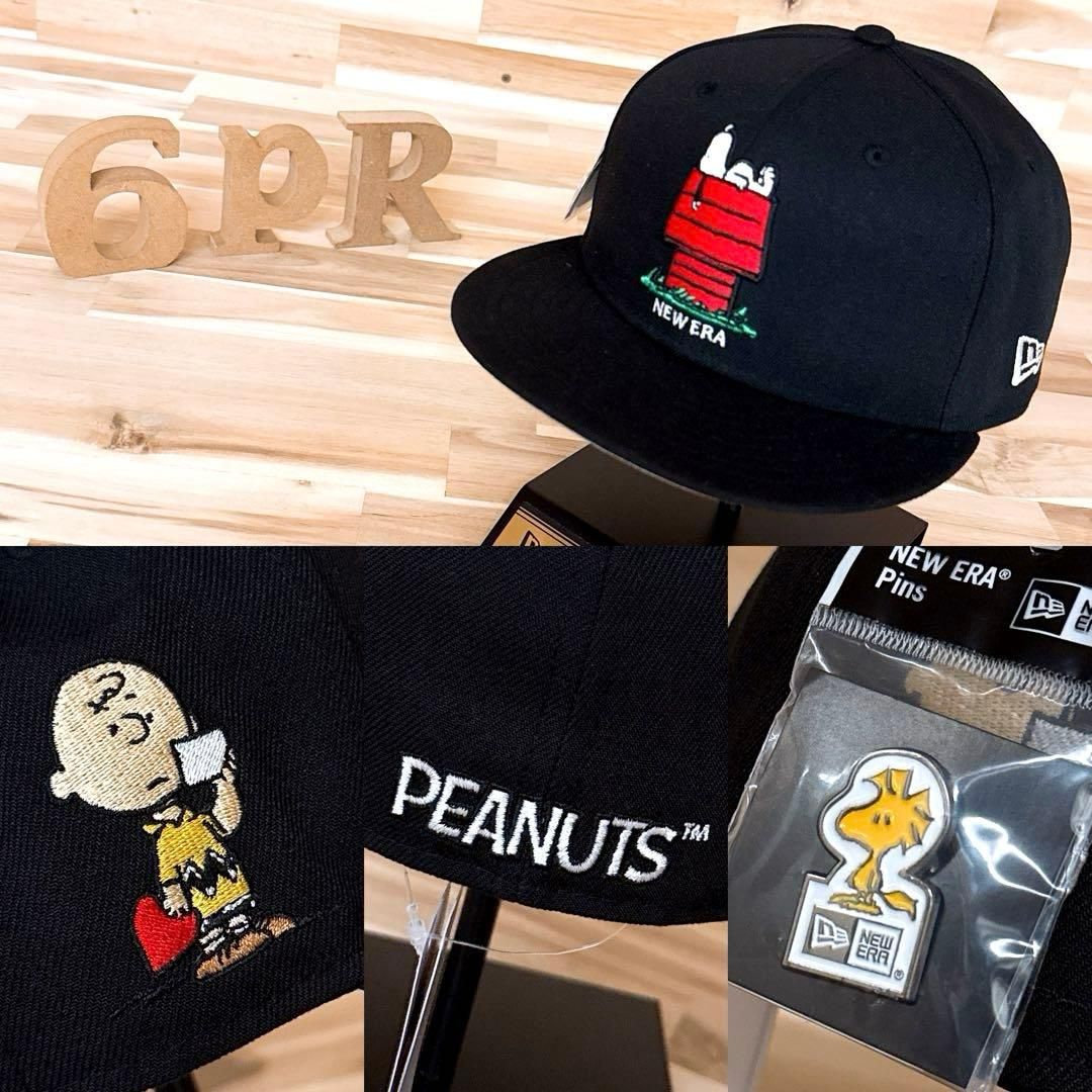 レア/廃番【ニューエラ×スヌーピー】限定コラボ キャップ ピンバッチ
