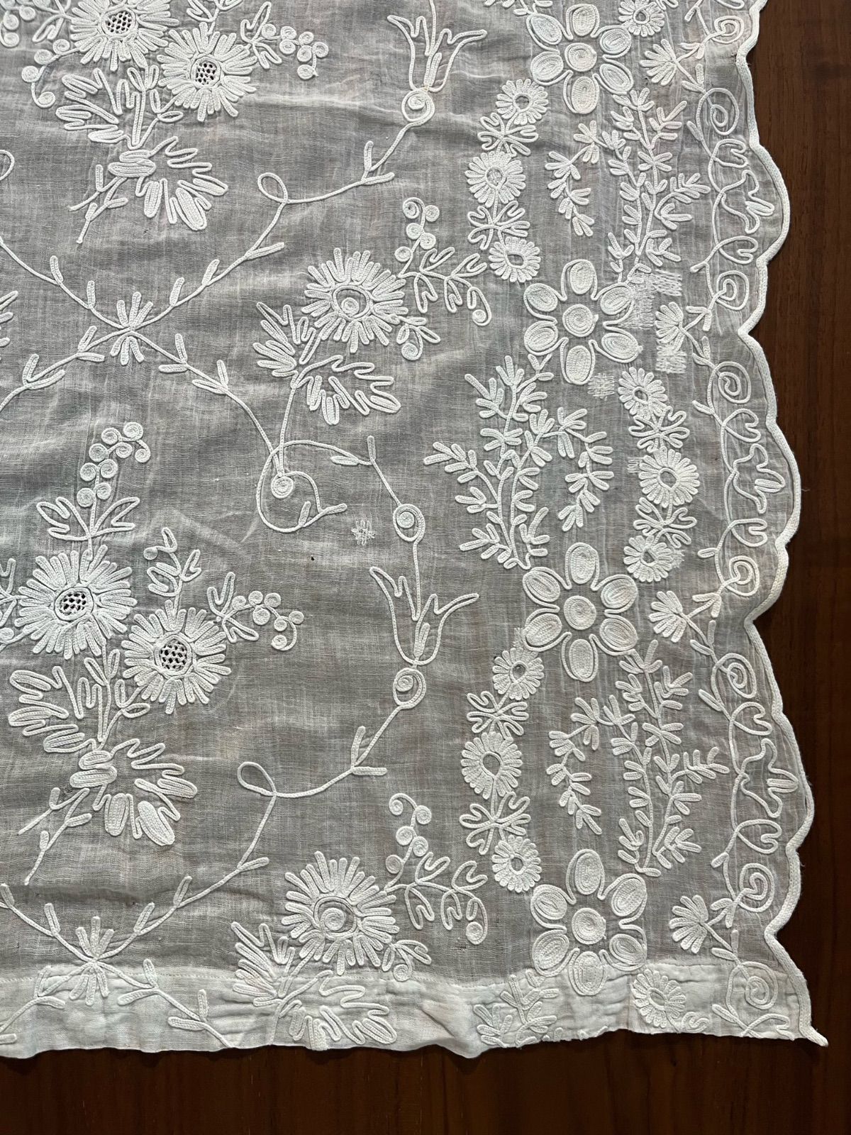 コーネリー刺繍 フランスアンティーク カフェカーテン NEXPOTALLINN_EU