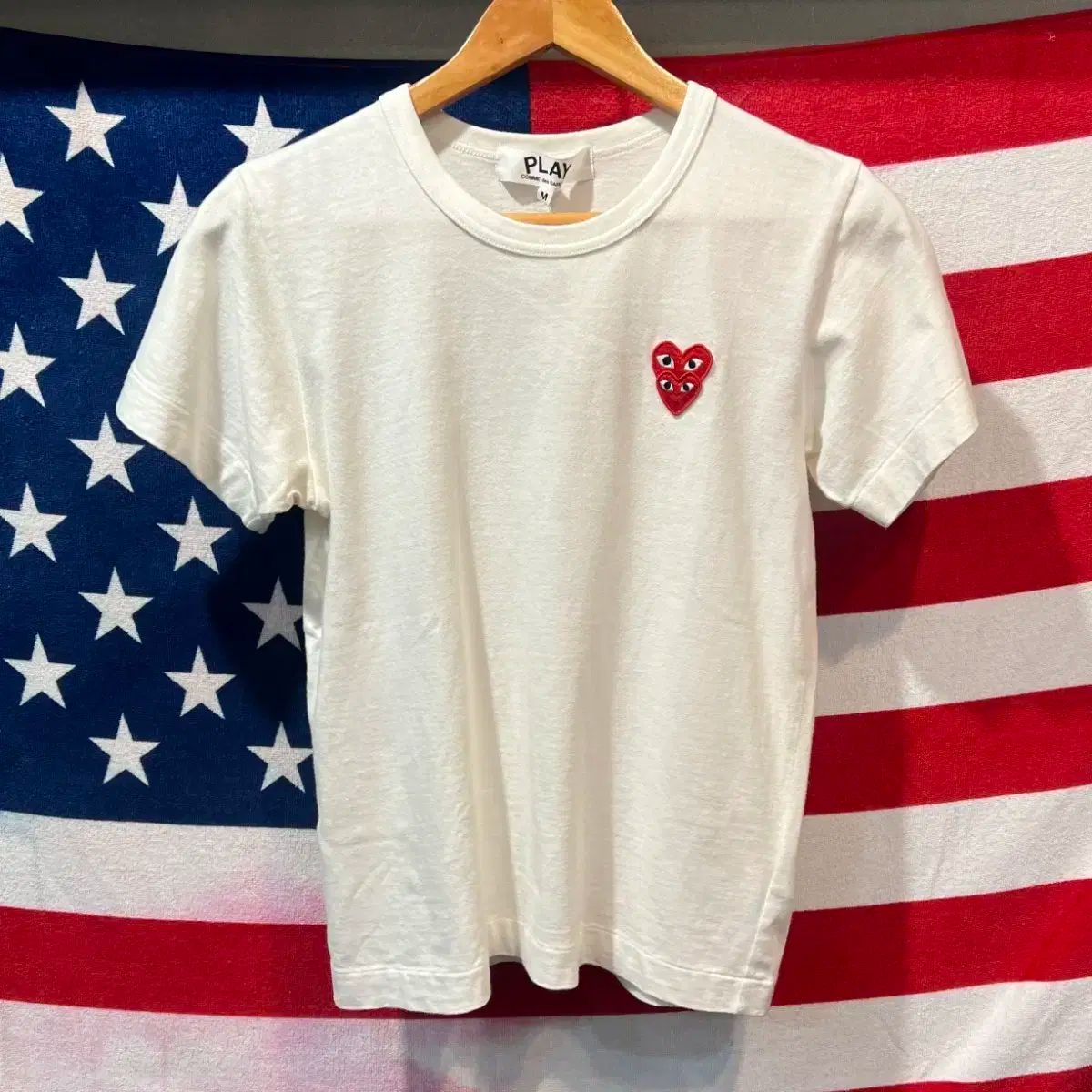 コム デ ギャルソン レッドワッペン 半袖 Tシャツ M