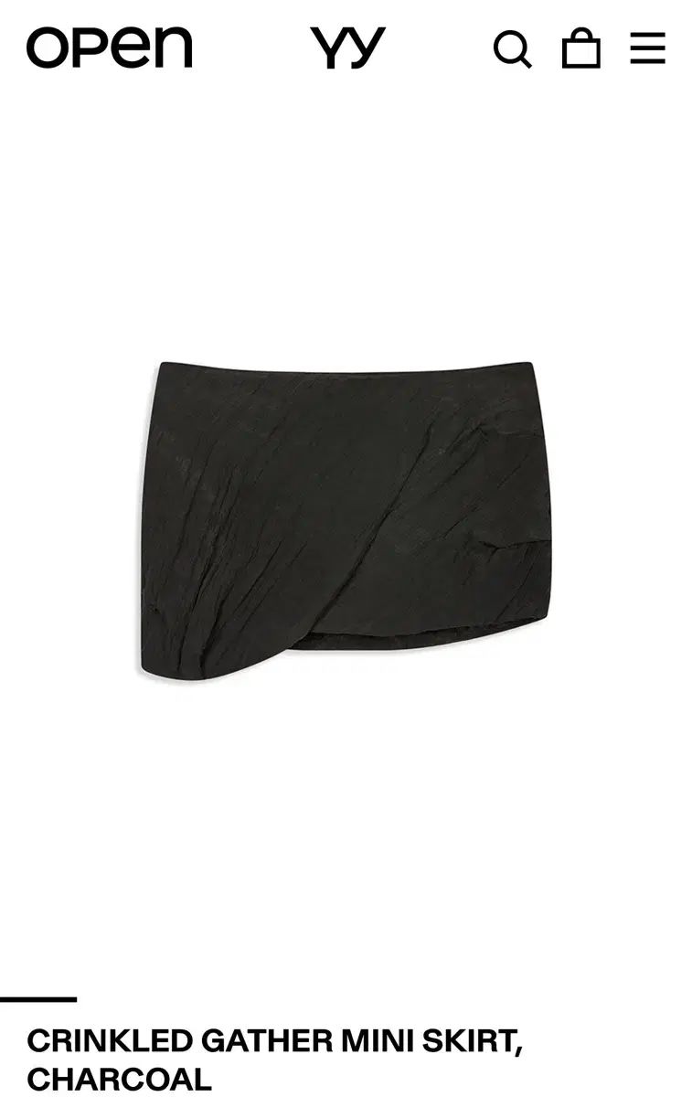 Opentt CRINKLED GATHER MINI SKIRT M