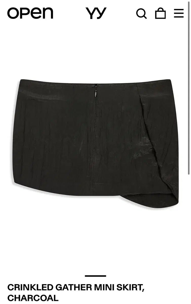 Opentt CRINKLED GATHER MINI SKIRT - M