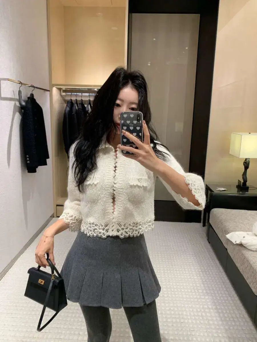 タグ0 샵시예 シイェマーケット リッツ プリーツ スカート グレー S