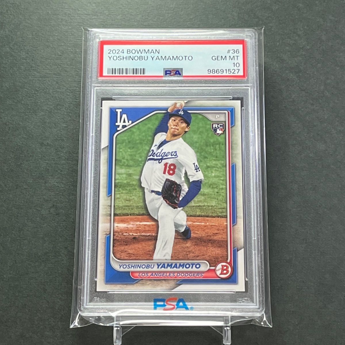 PSA10 PSA 袋入 2025 Topps Bowman 山本由伸ベースカード Yoshinobu Yamamoto
