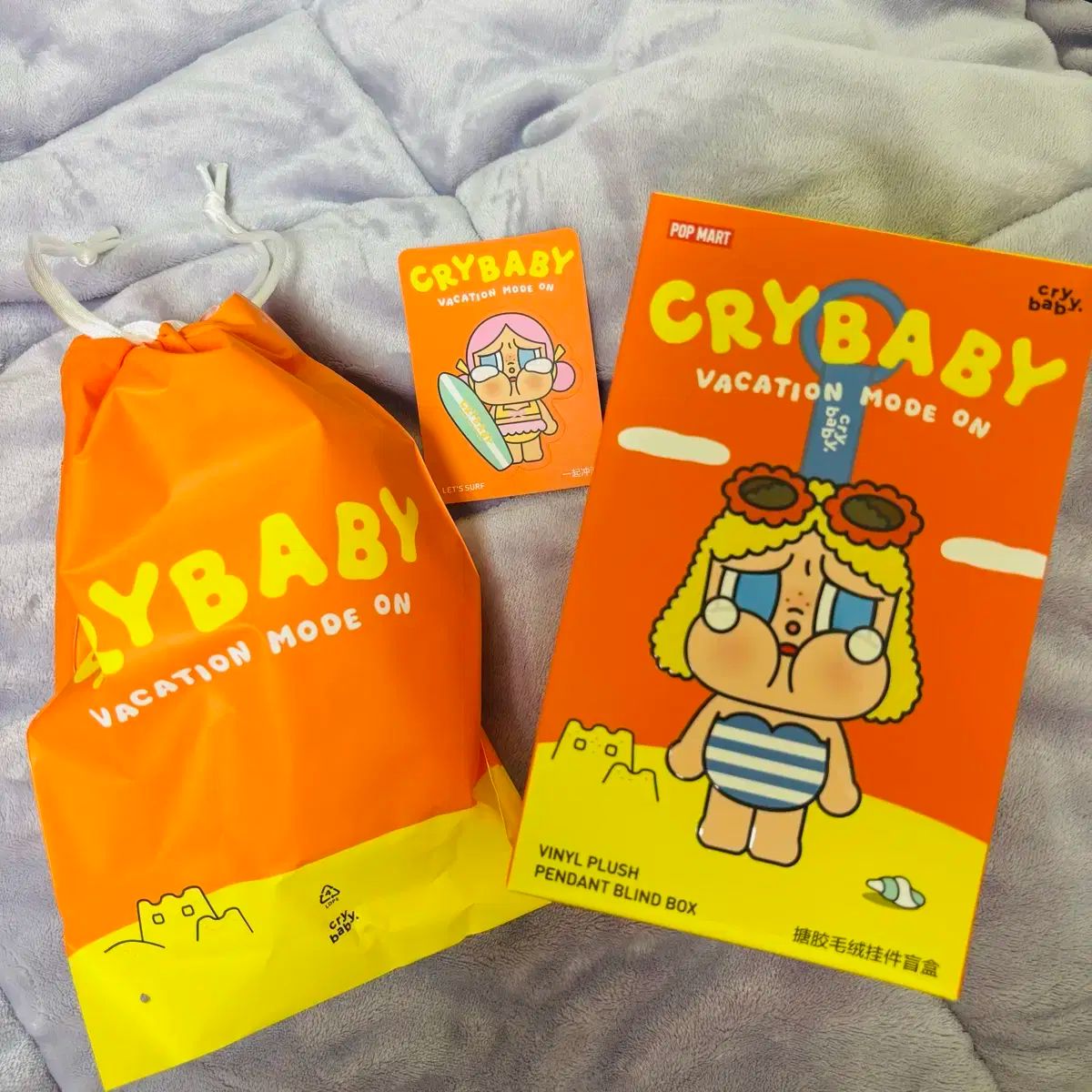 当日 POP MART クライベイビー 休暇日記 一緒にサーフィンしましょう