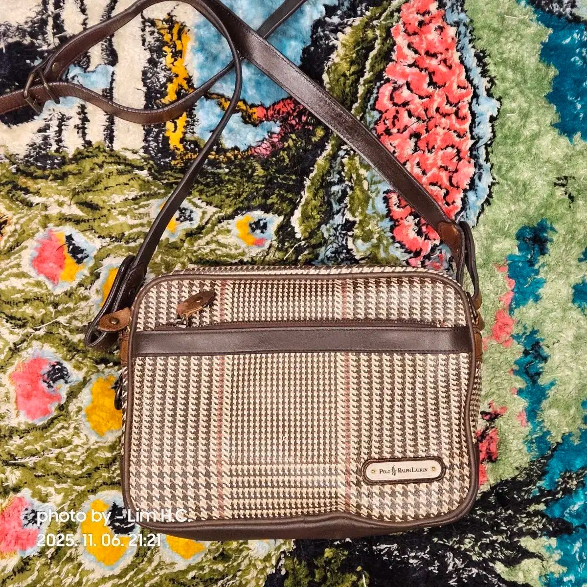 ポロラルフローレン ハウンドトゥース チェック クロスバック