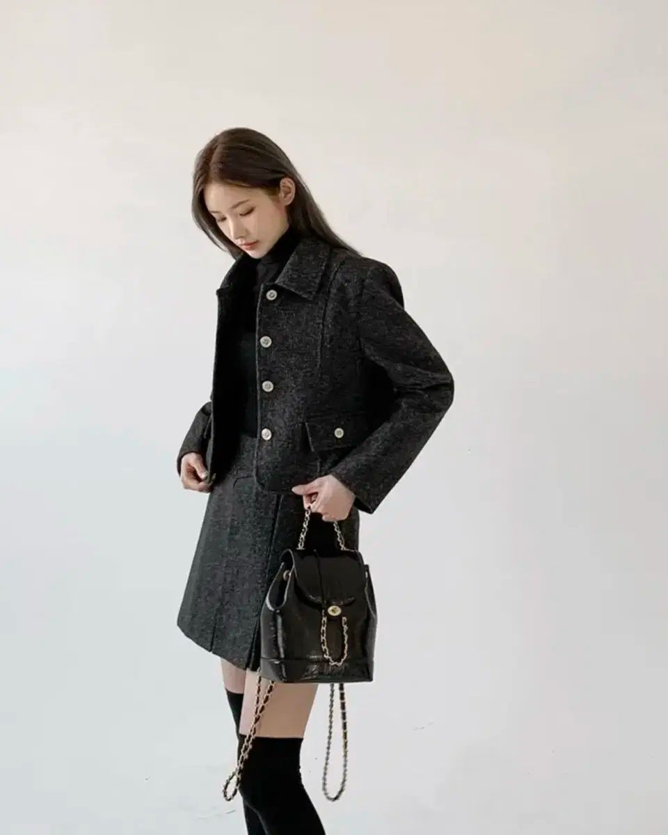 ルベネ ツイード ウールジャケット セットアップ