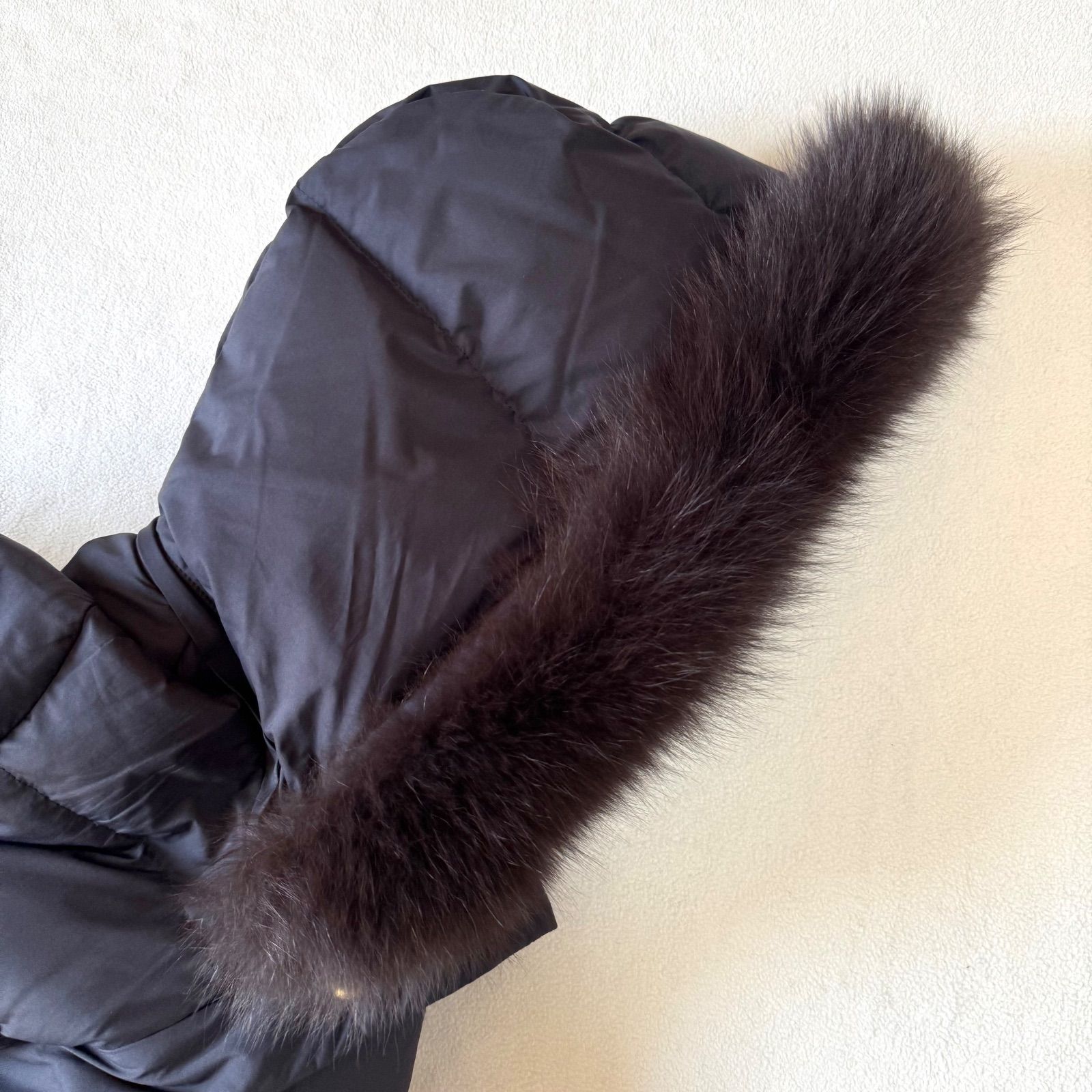 極美品・名作・40・ネイビー✨イエナ タフタ ロング ダウンコート