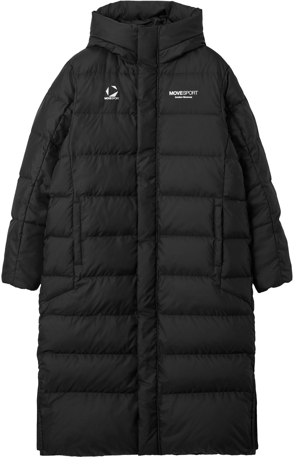 ムーブスポーツ MOVESPORT ロングダウンコート メンズ 男性 グランドコート ジャケット アウター 上着 防寒 防風 保温 撥水 軽量 快適 練習 トレーニング 移動 観戦 部活動 クラブ ST5FDJ00M BK00 ブラック